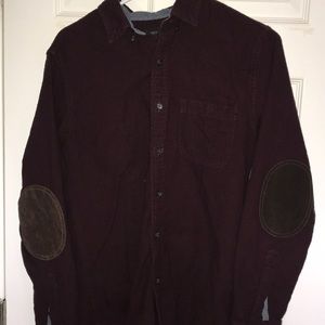 Long sleeve button down with elbow pads